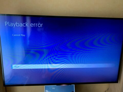 HDMI出力でPlayback Error Cannot Playが出た時の表示